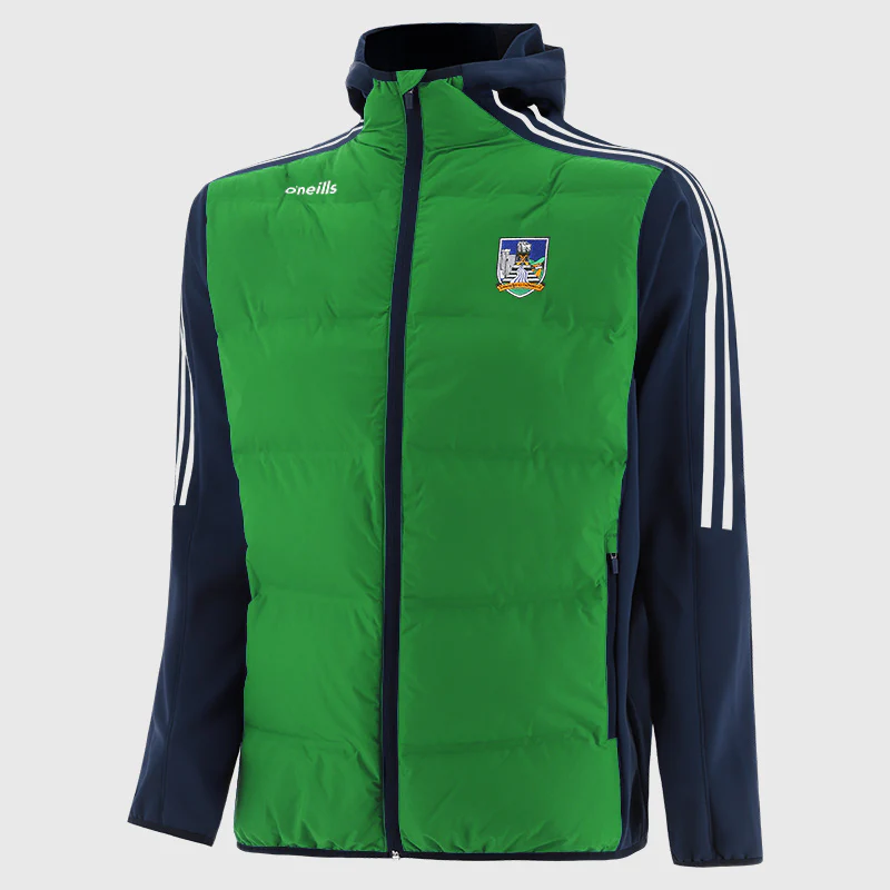 O'Neills Limerick GAA Hydra 075 Hooded Jacket Kid's (Green Marine)