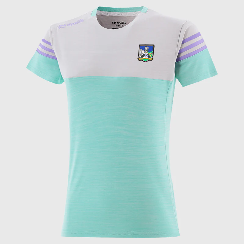 O'Neills Limerick GAA Sedona 060 T-Shirt Girl's (Mint White Purple)