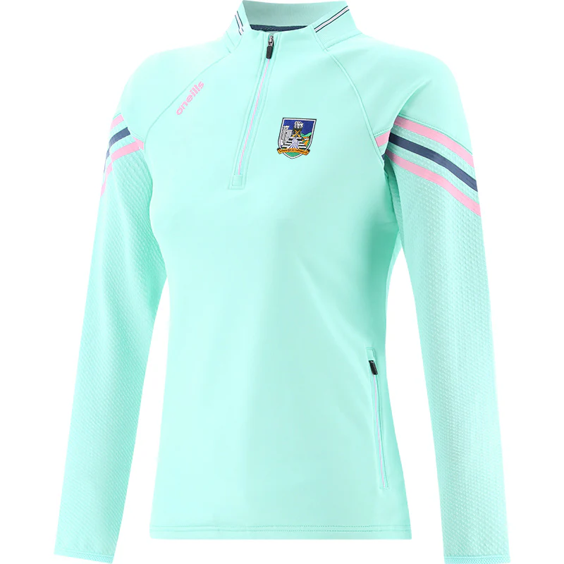 O'Neills Limerick GAA Weston 184 Half Zip Top Girls (Mint Cotton Candy)