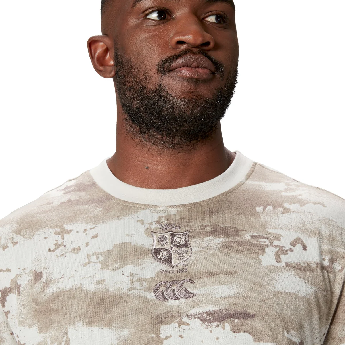 Canterbury Lions Camo Rugby T-Shirt Men's (Brown BT2) - Image 2