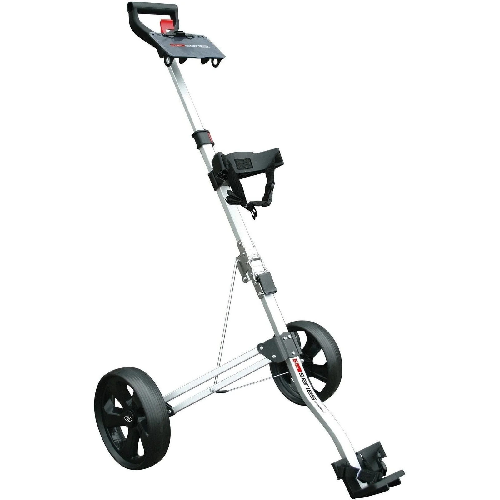Masters 5 Series Compact 2 Wheel Pull Golf Trolley (Silver) - Image 2