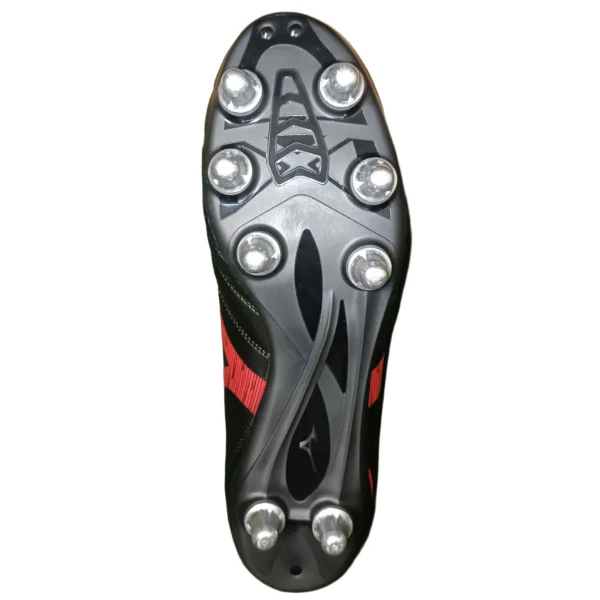 Mizuno Monarcide Neo III SG Rugby Boots Men's (Black Morelia 40th Red) - Image 2