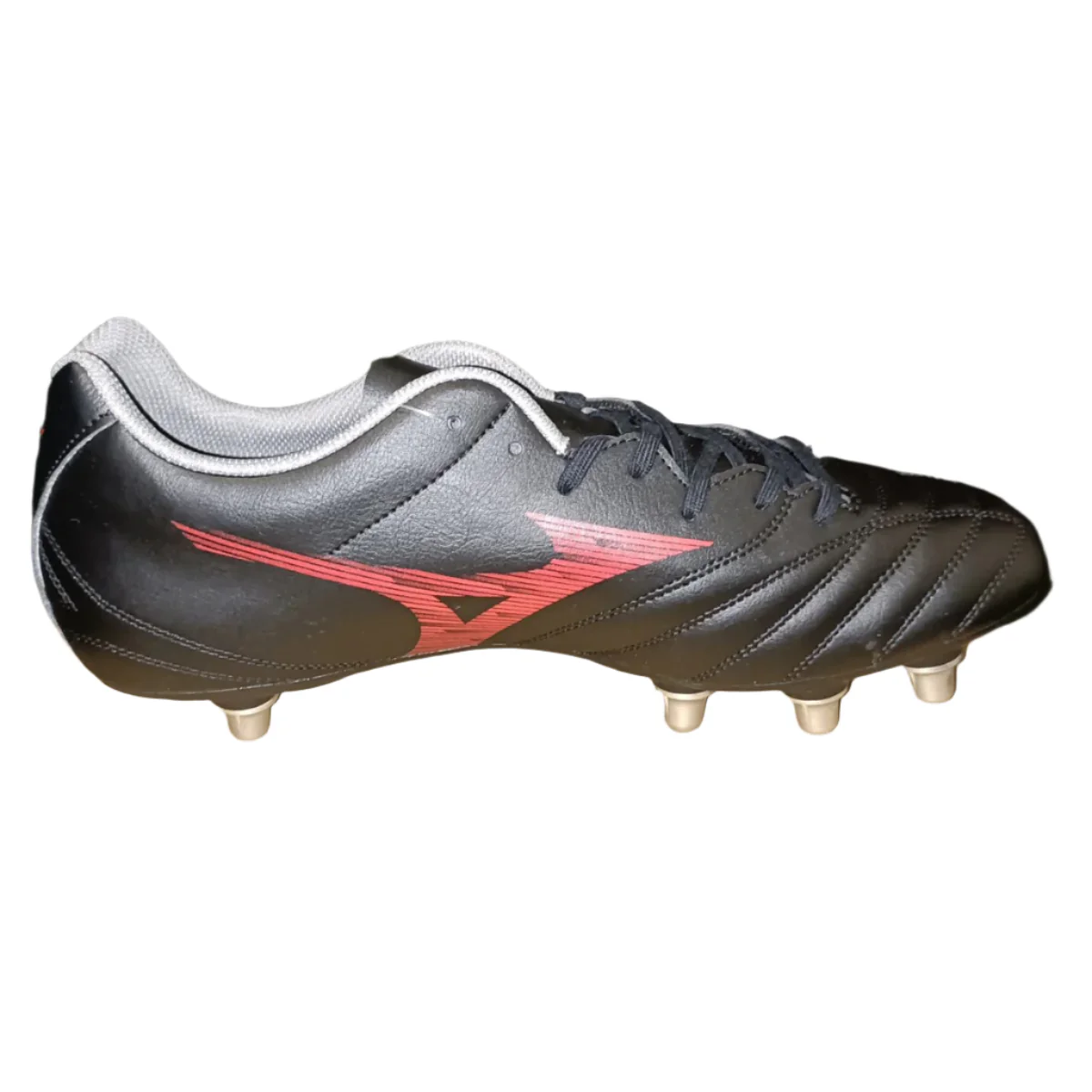 Mizuno Monarcide Neo III SG Rugby Boots Men's (Black Morelia 40th Red) - Image 3