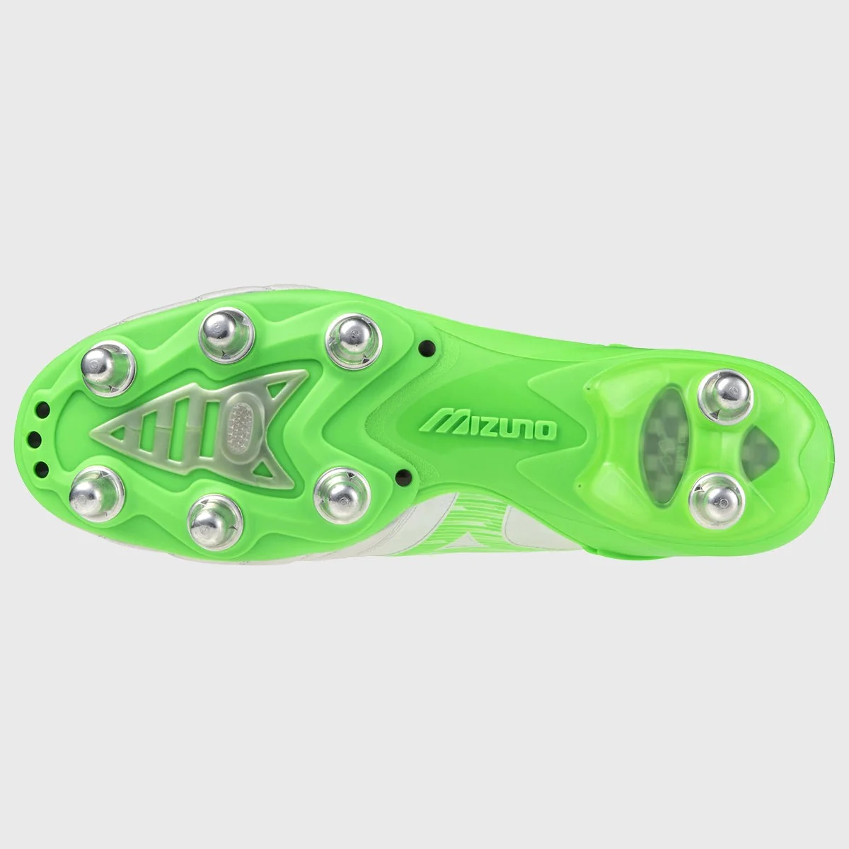 Mizuno Morelia Neo IV Beta Elite SG Rugby Boots Men's (White Green) - Image 2