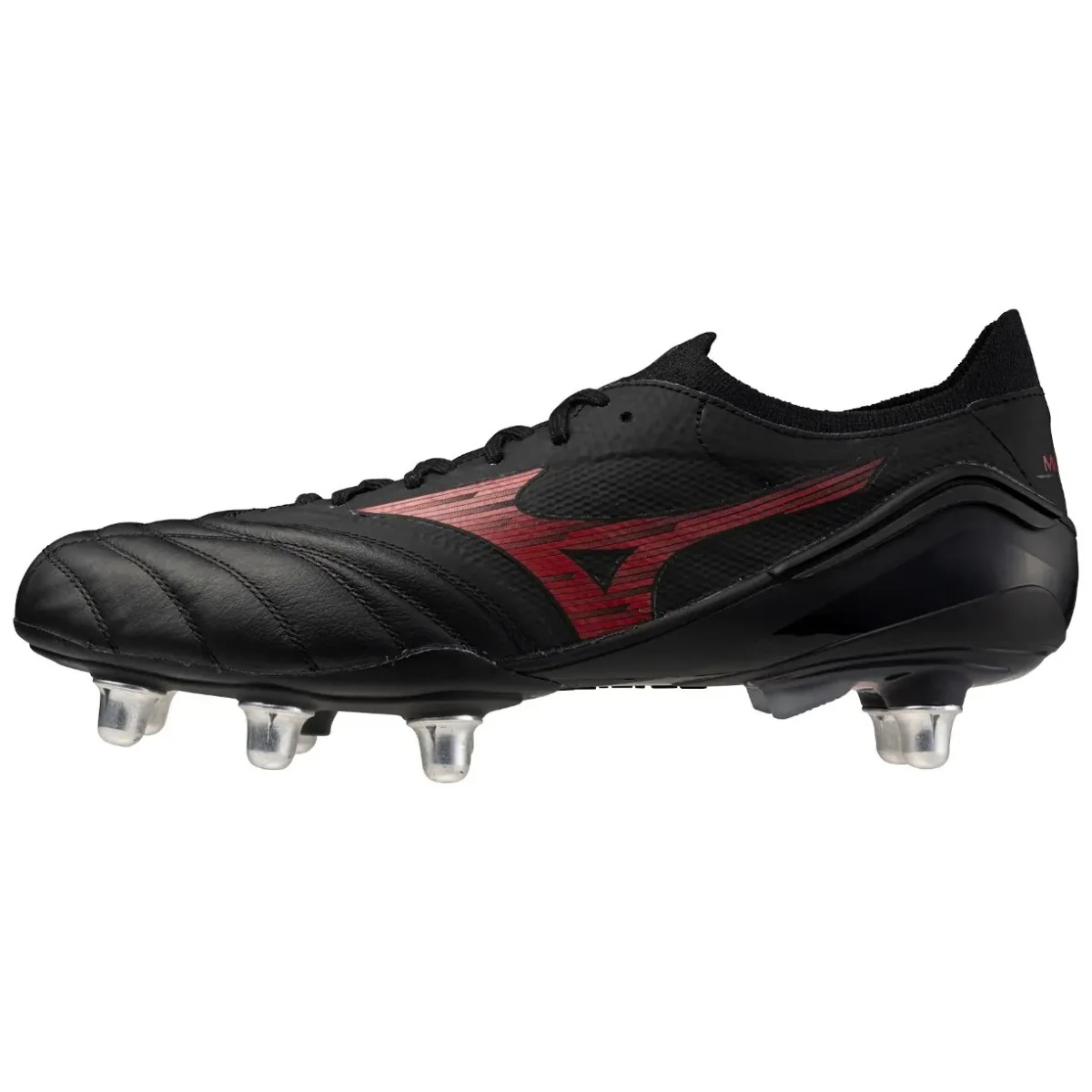 Mizuno Morelia Neo IV Beta Elite SG Rugby Boots Men's (Black Red) - Image 3