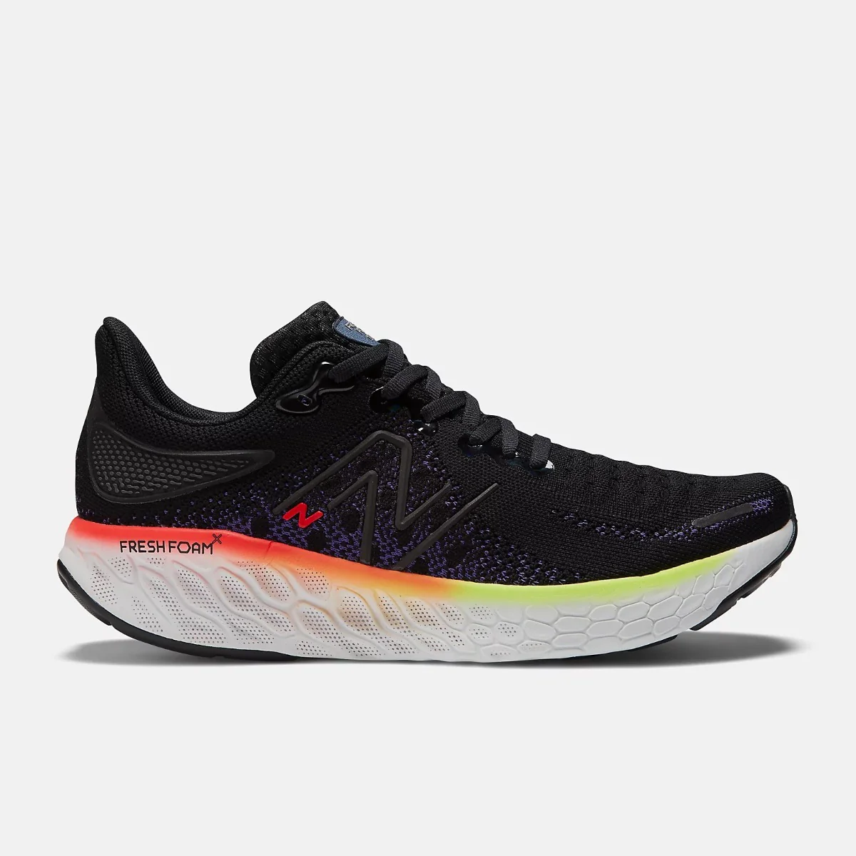 New Balance 1080 V12 Running Shoes Men's (Black Pixel Green Purple)