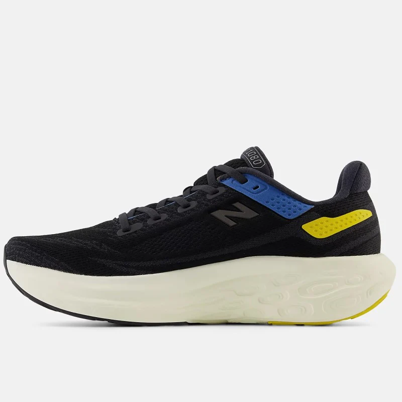 New Balance 1080V13 Running Shoes Men's (Black Blue Agate) - Image 3