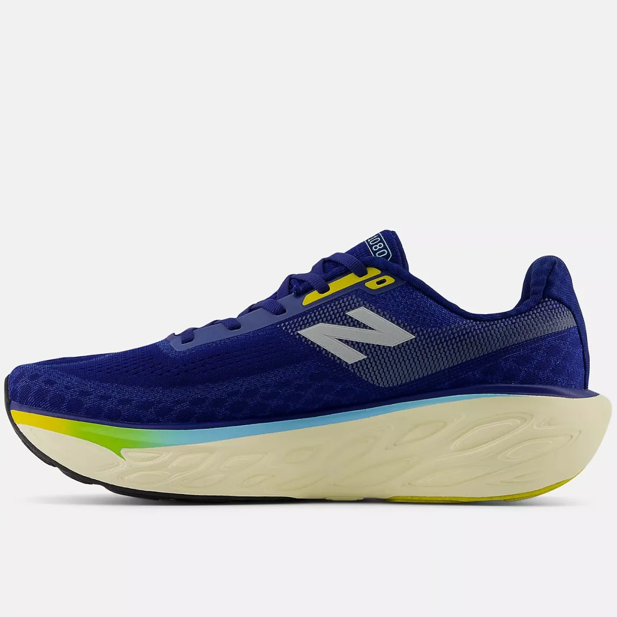 New Balance 1080 V14 Running Shoes Men's Wide (Inkwell Silver Metallic) - Image 3