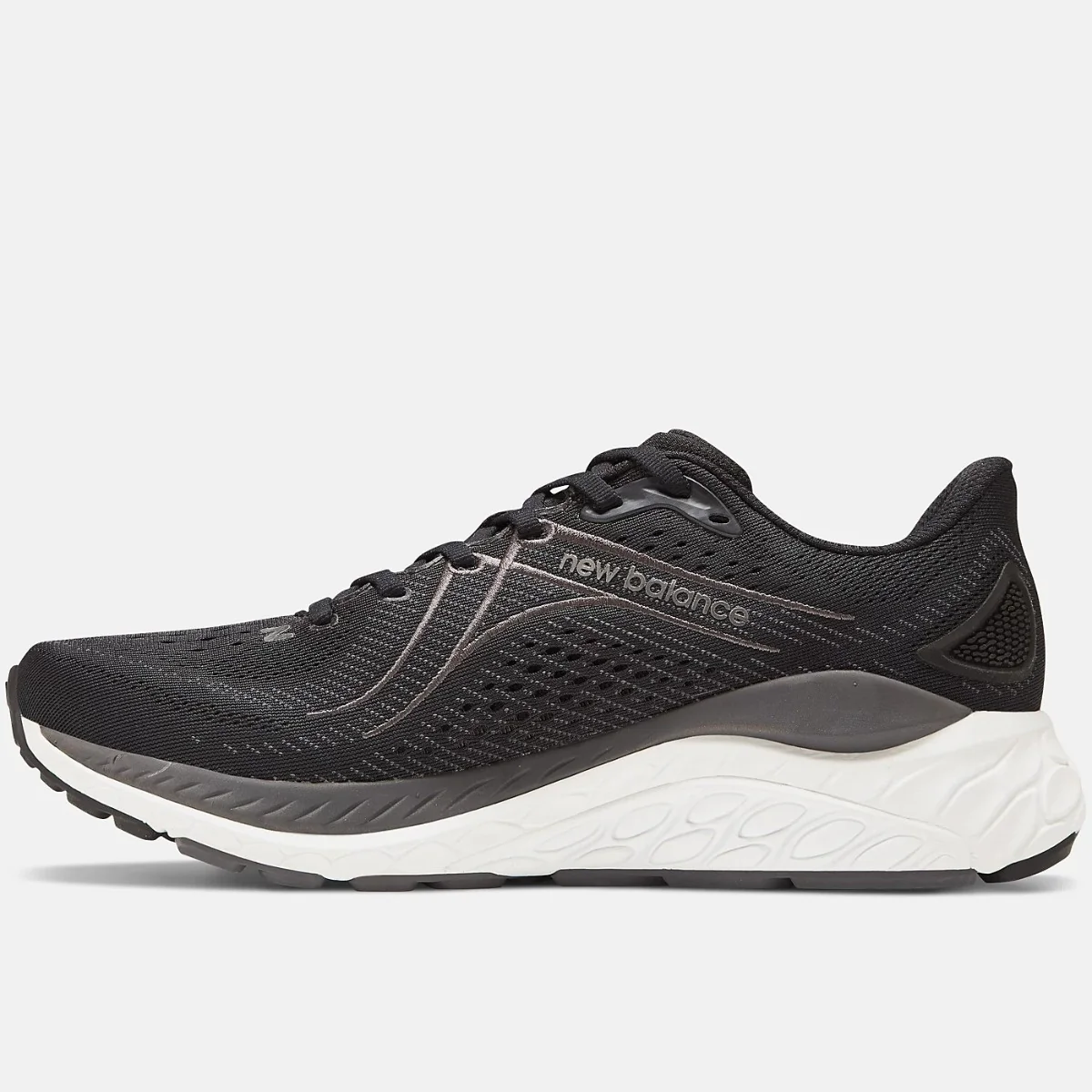 New Balance 860 V13 Running Shoes Men's X-Wide (Black White) - Image 3