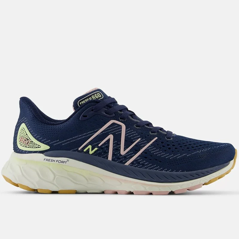 New Balance 860 V13 Running Shoes Women's Wide (Navy Pink)