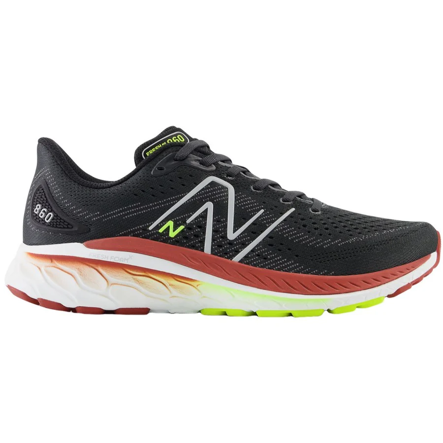New Balance 860V13 Running Shoes Men's Wide (Black Red)