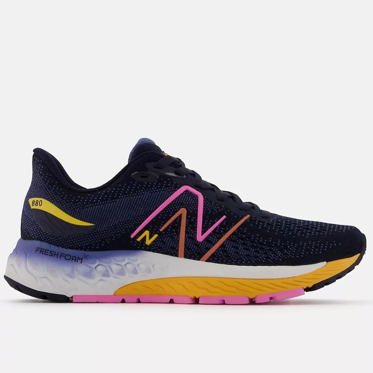 New Balance 880v12 Ladies Running Shoes Wide (Navy Pink)