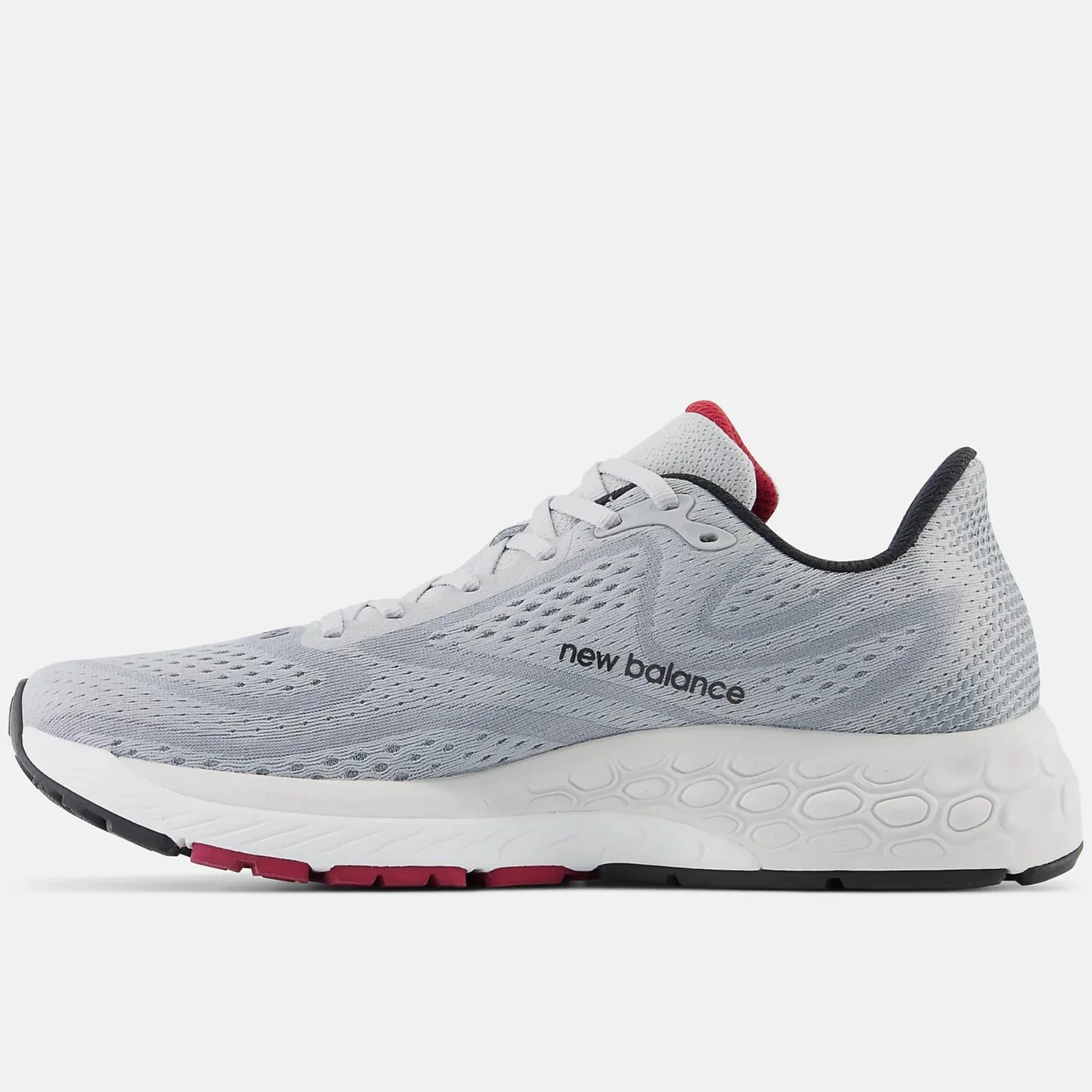 New Balance 880V13 Running Shoes Men's (Aluminium Grey Crimson) - Image 3