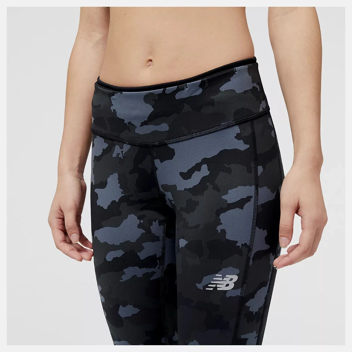 New Balance Printed Accelerate Capri Leggings Women's (Phantom) - Image 3