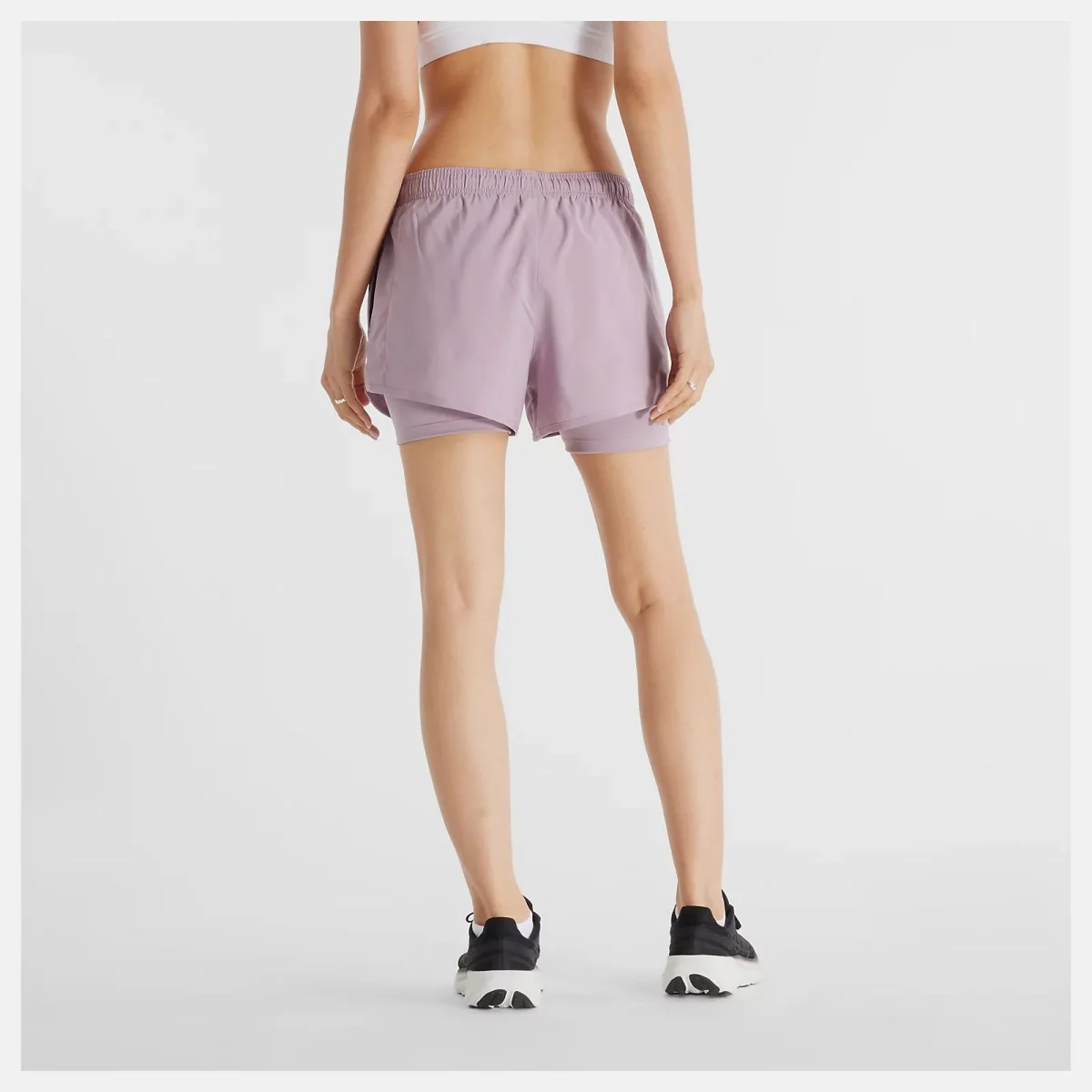 New Balance Sport Essentials 2 in 1 Shorts Women's (Ice Wine ICW) - Image 2