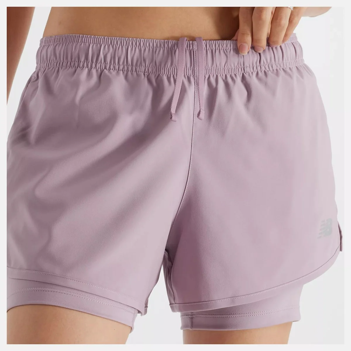 New Balance Sport Essentials 2 in 1 Shorts Women's (Ice Wine ICW) - Image 3