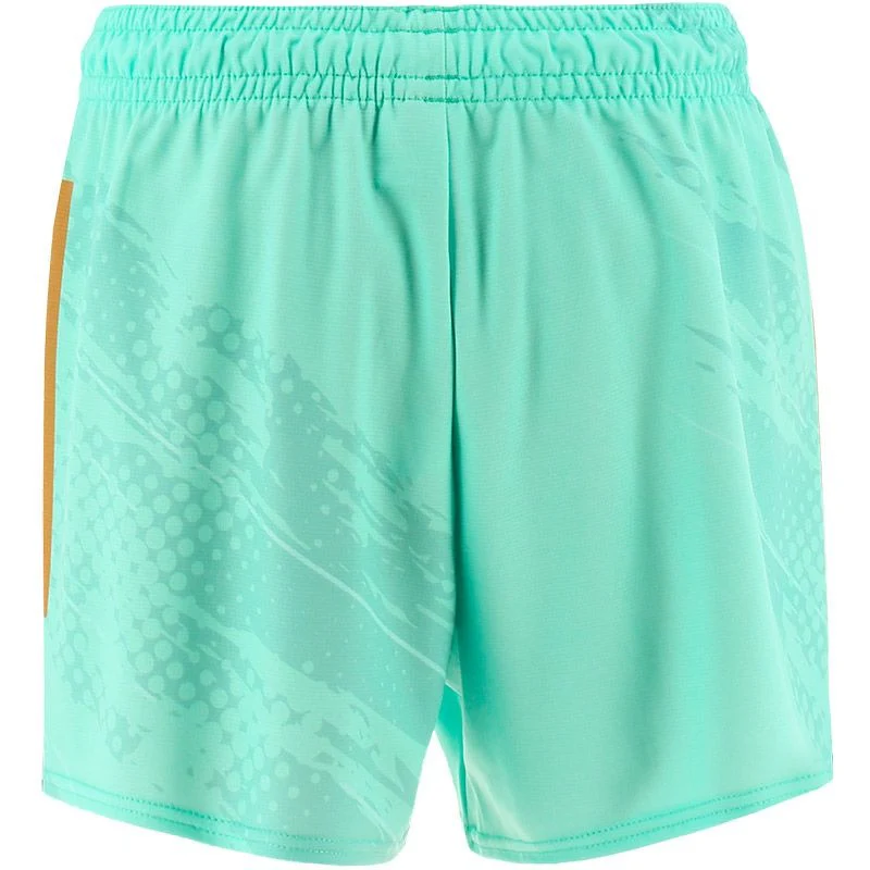 O'Neills Limerick GAA Goalkeeper Shorts Junior (Mint Shadow Gold) - Image 3