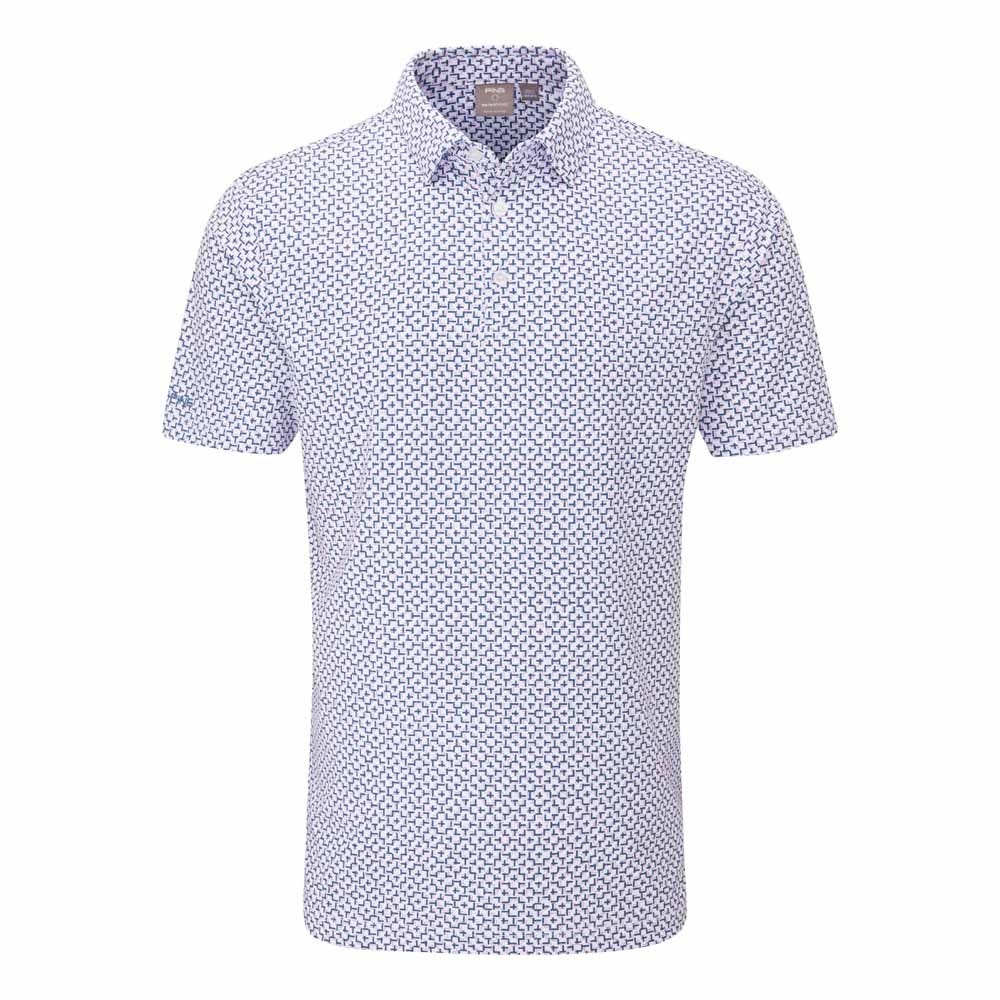 Ping Ephron Golf Polo Shirt Men's (White Pink Haze)