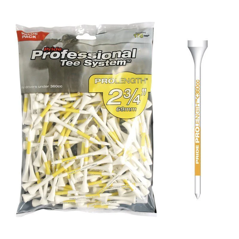 Pride Pts 2 3/4" Tees Pack 100 Yellow