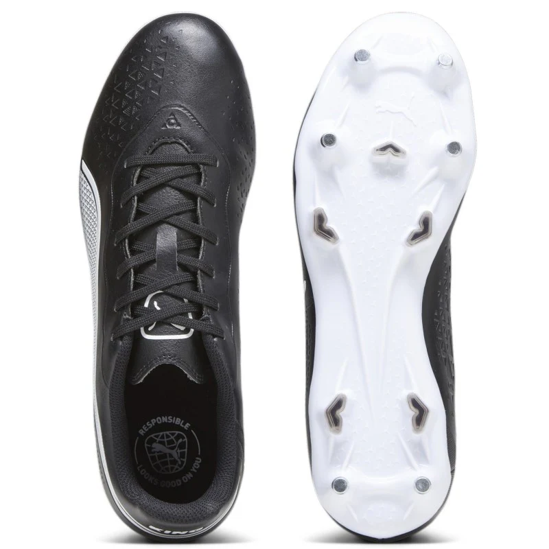 Puma King Match SG Football Boots Men's (Black White) - Image 2