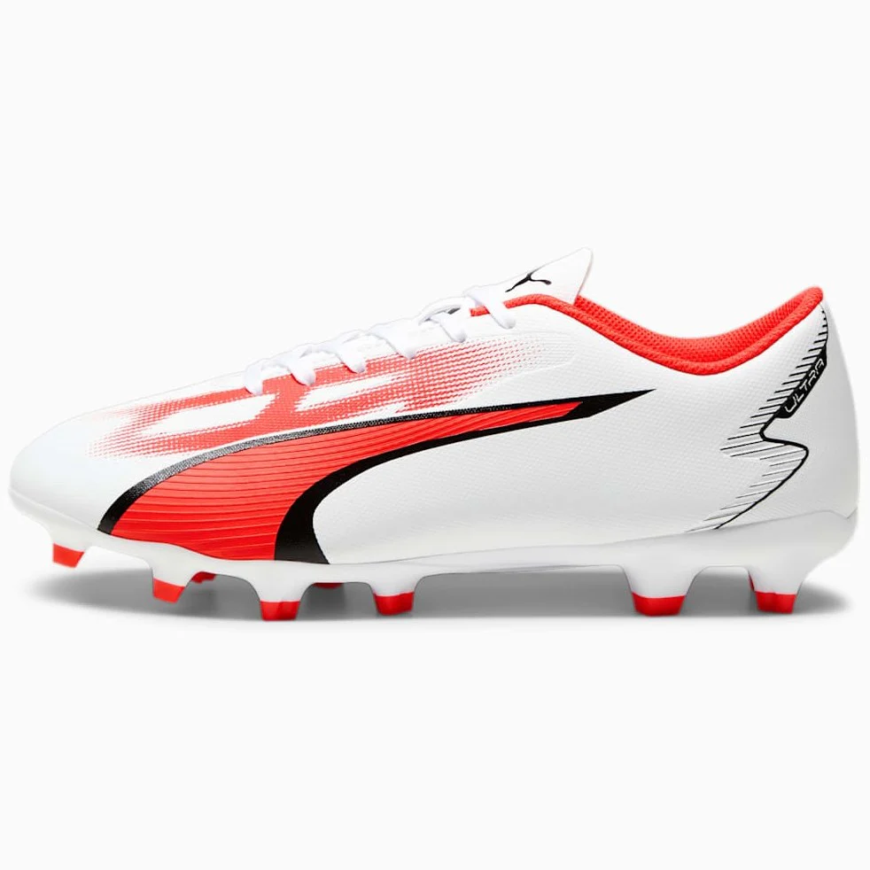 Puma Ultra Play FG/AG Football Boots Men's (White Red Orchid) - Image 3