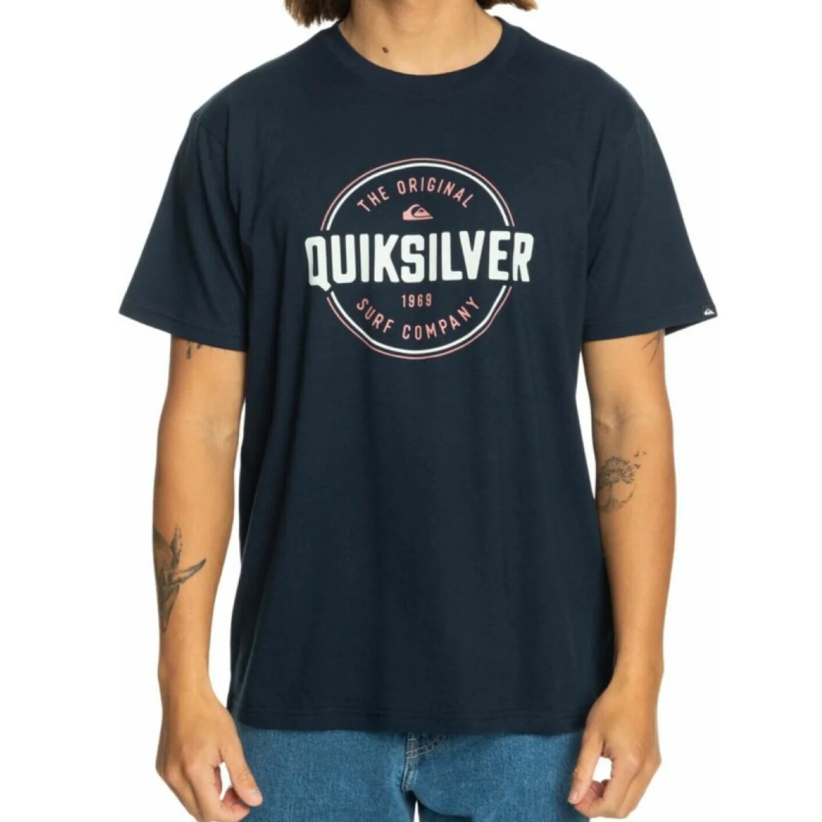 Quicksilver Circle Up T-Shirt Men's (Navy BYJ0) - Image 2