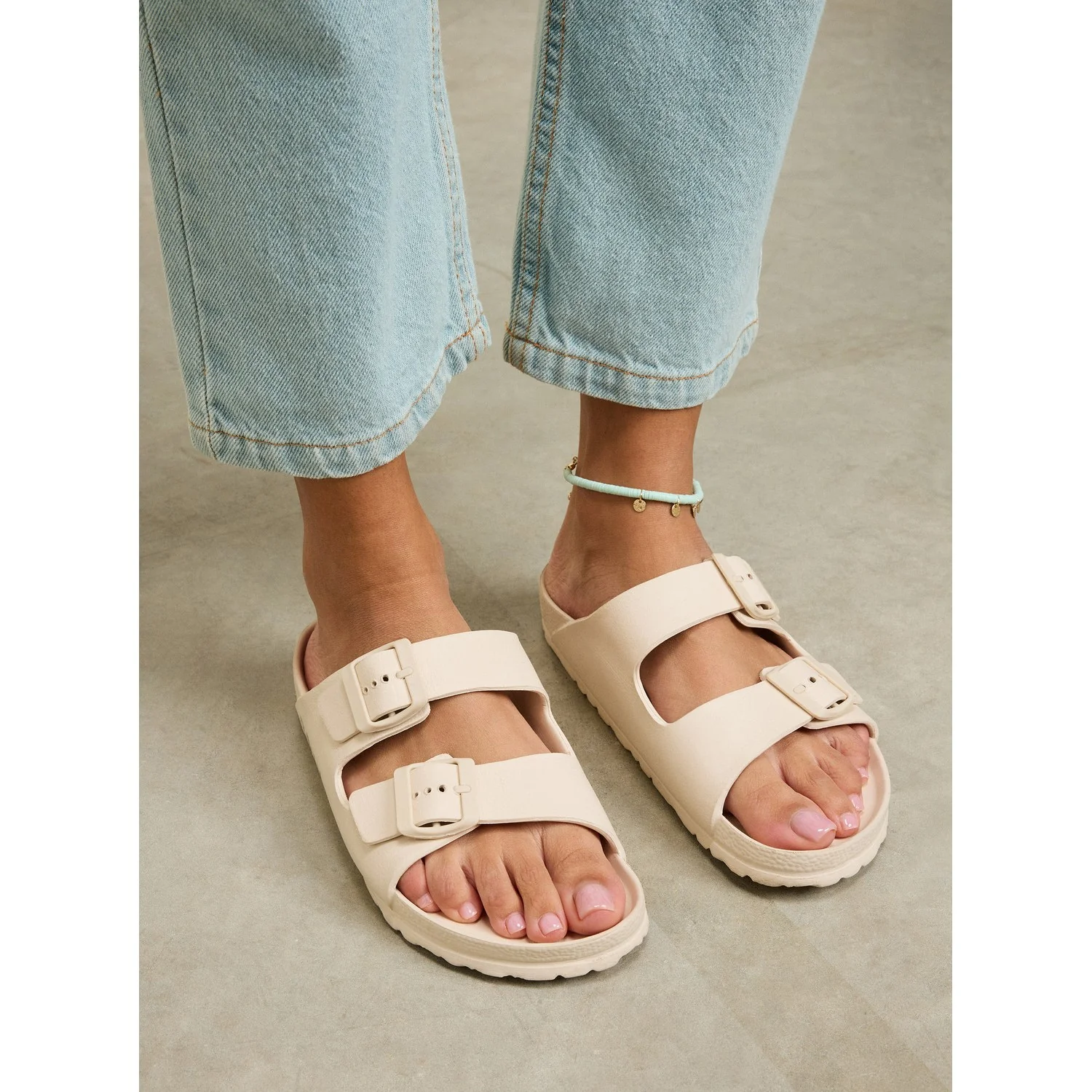 Roxy Kattie Sliders Women's (Taupe Cream TAU) - Image 3