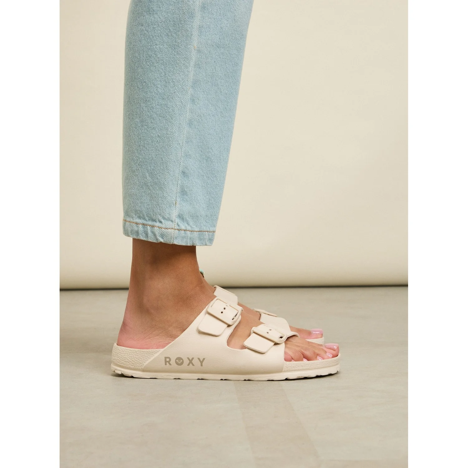 Roxy Kattie Sliders Women's (Taupe Cream TAU) - Image 4
