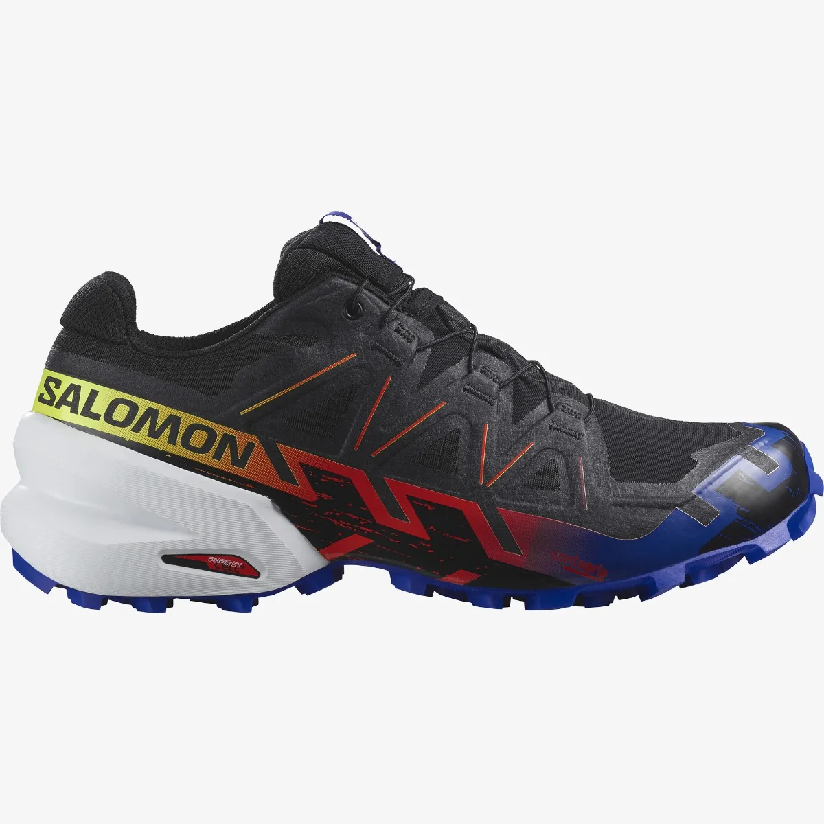 Salomon Speedcross 6 Gore Tex Trail Running Shoes Men's (Black Surf Yellow) - Image 3