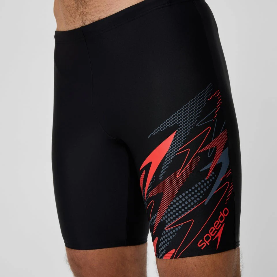 Speedo Medley Logo Jammer Men's (Black Red)