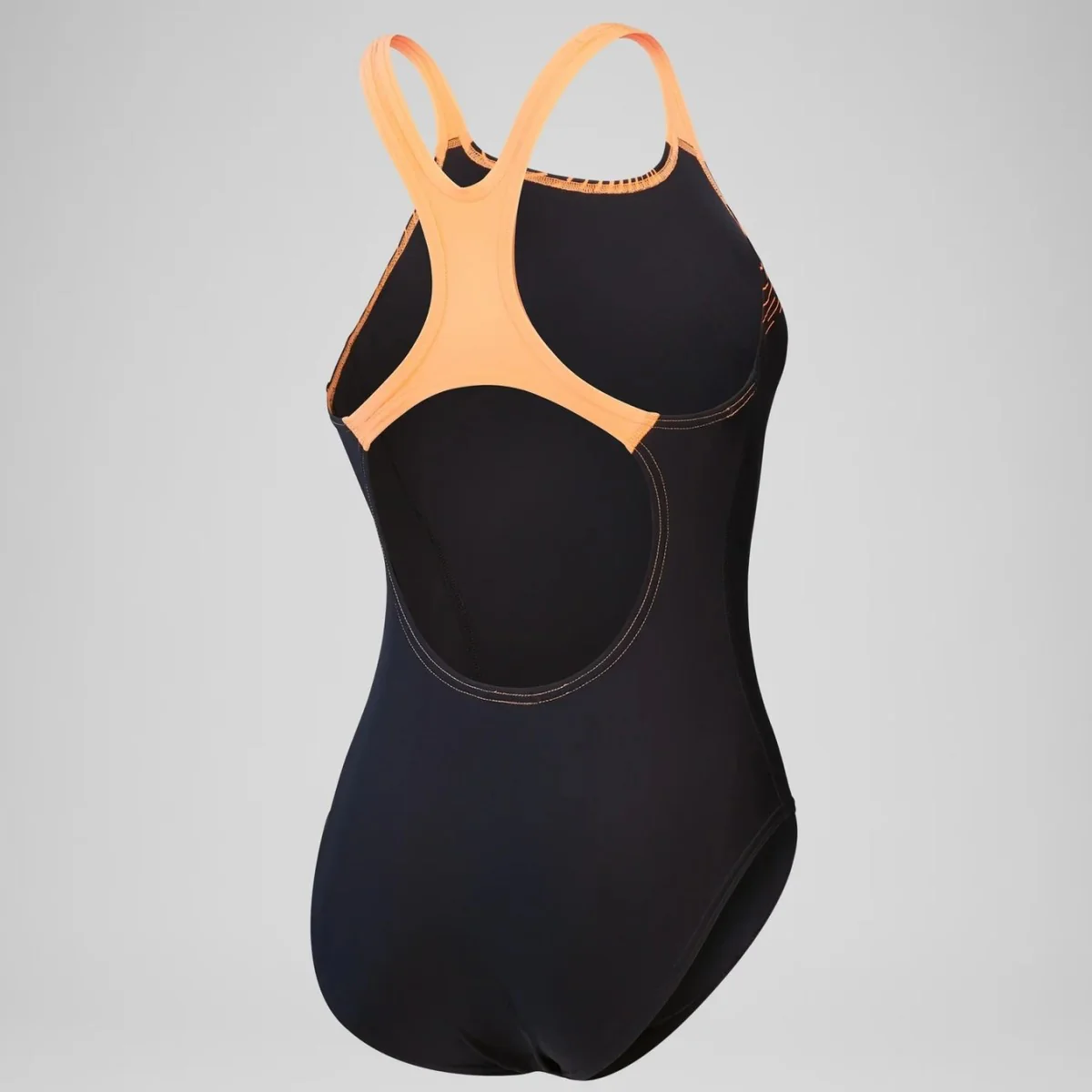 Speedo Medely Logo Swimsuit Women's (Black Orange) - Image 2