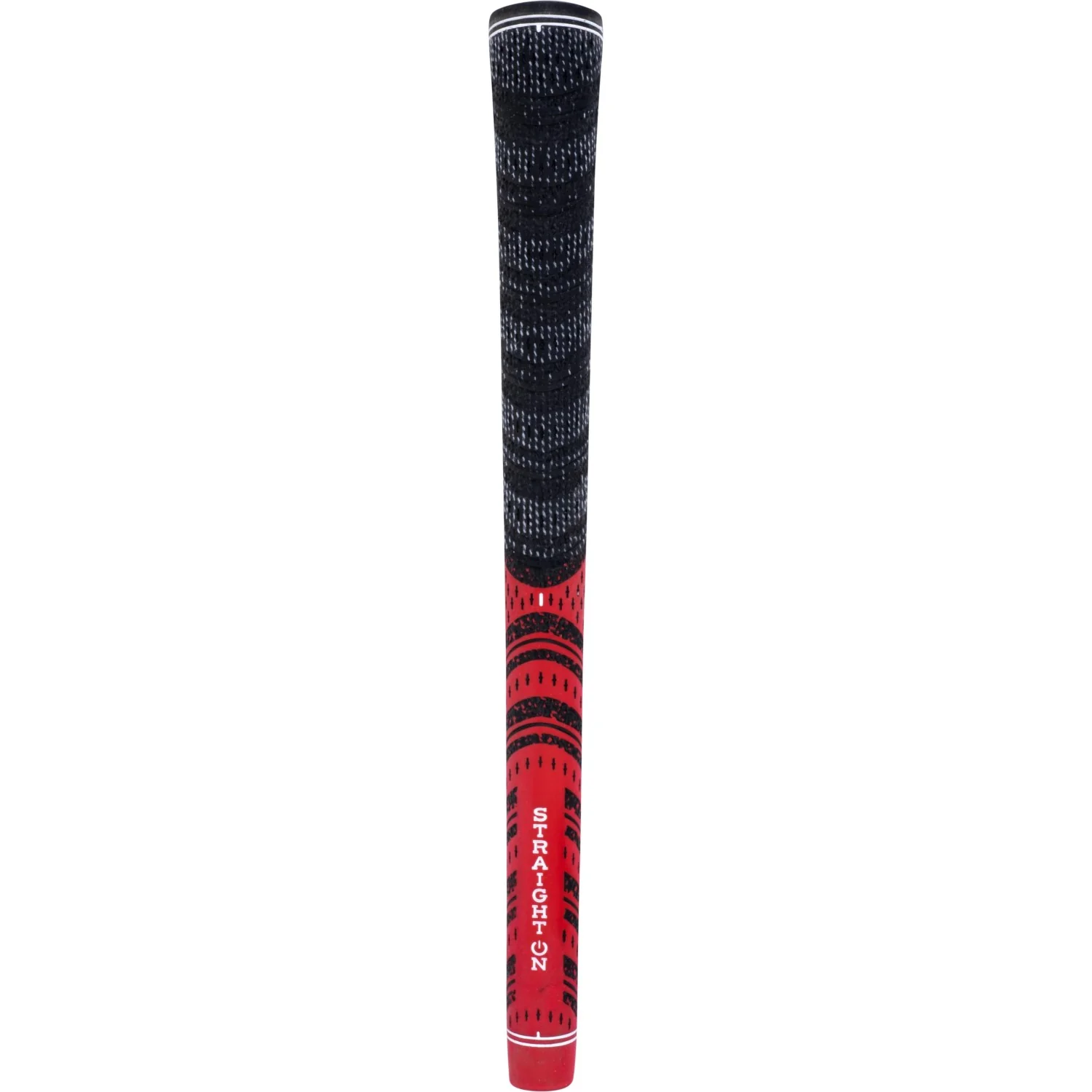 Straight On Double Compound Midsize  Golf Grip (Black Red)