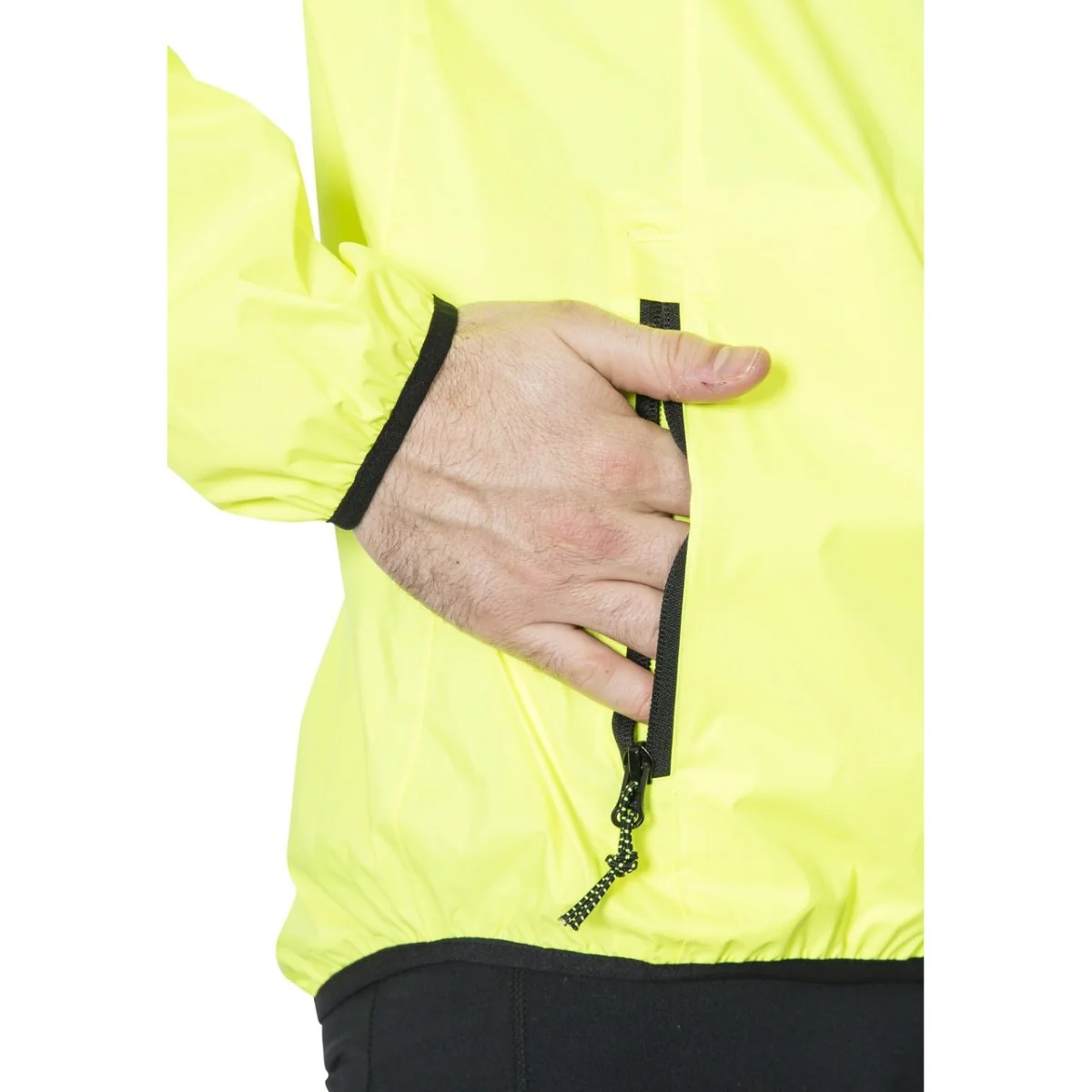 Trespass Retract Hi Vis Packaway Men's Jacket (Yellow) - Image 5