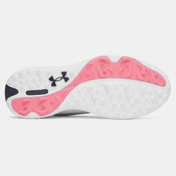 Under Armour Drive Fade 2 Spikeless Golf Shoes Women's (White Pink 100) - Image 3