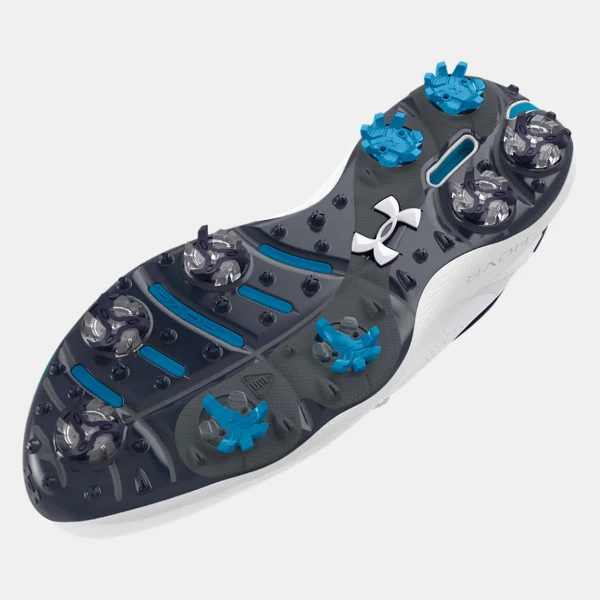 Under Armour Drive Pro Golf Shoes Wide Men's (White Blue 101) - Image 2