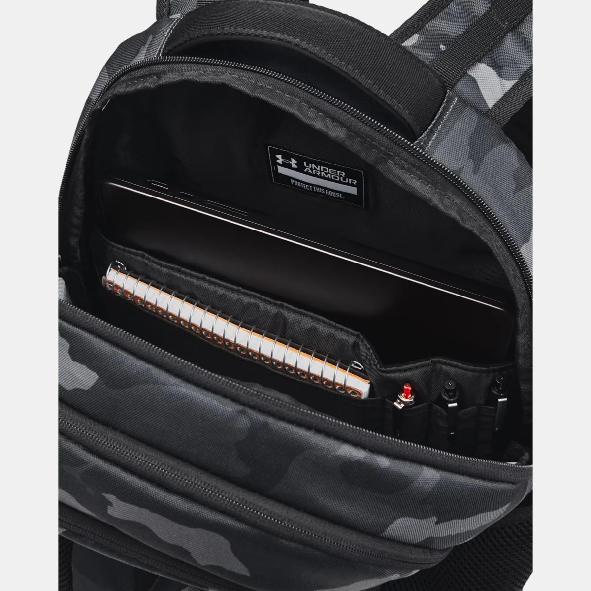 Under Armour Hustle 6.0 Backpack (Black Metallic Gold 001) - Image 3