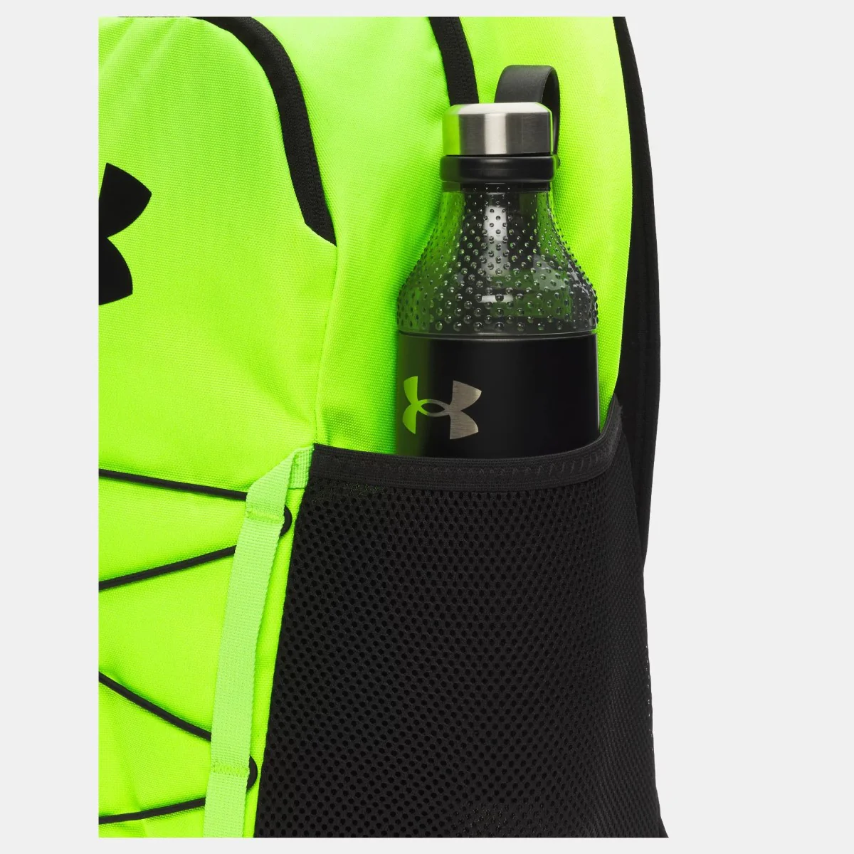 Under Armour Hustle Sport 6.0 Backpack Unisex (Green Black 389) - Image 3