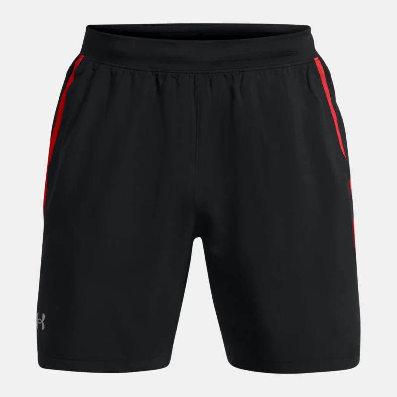 Under Armour 7 Inch Shorts Men's (Black Red 003) - Image 3