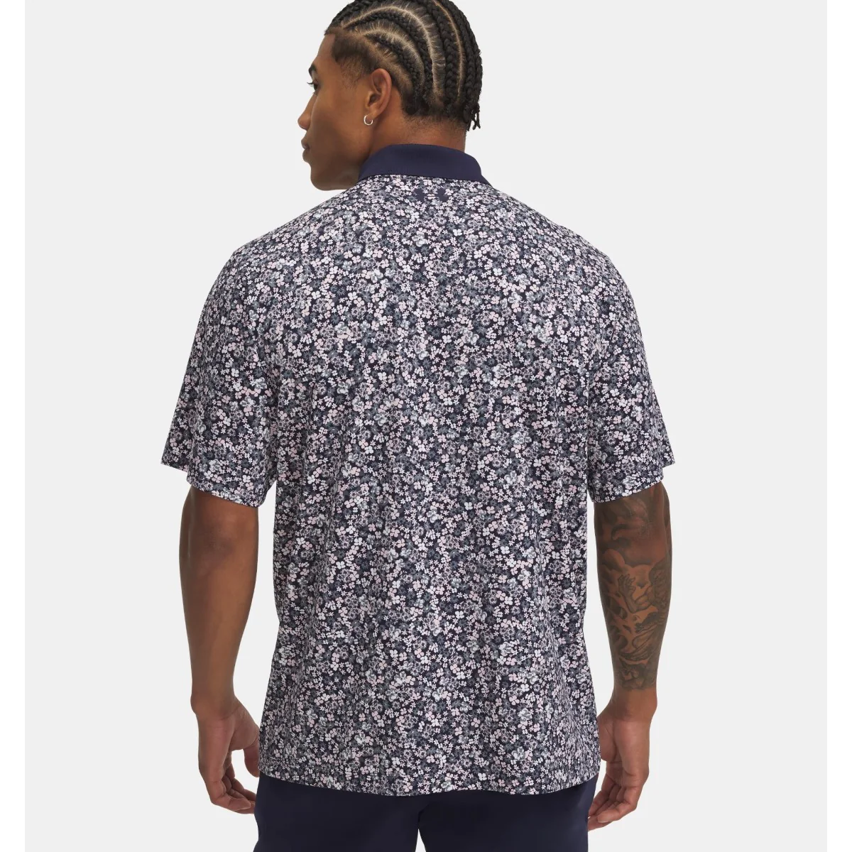 Under Armour Matchplay Printed Polo Shirt Men's (Navy Grey 418) - Image 2