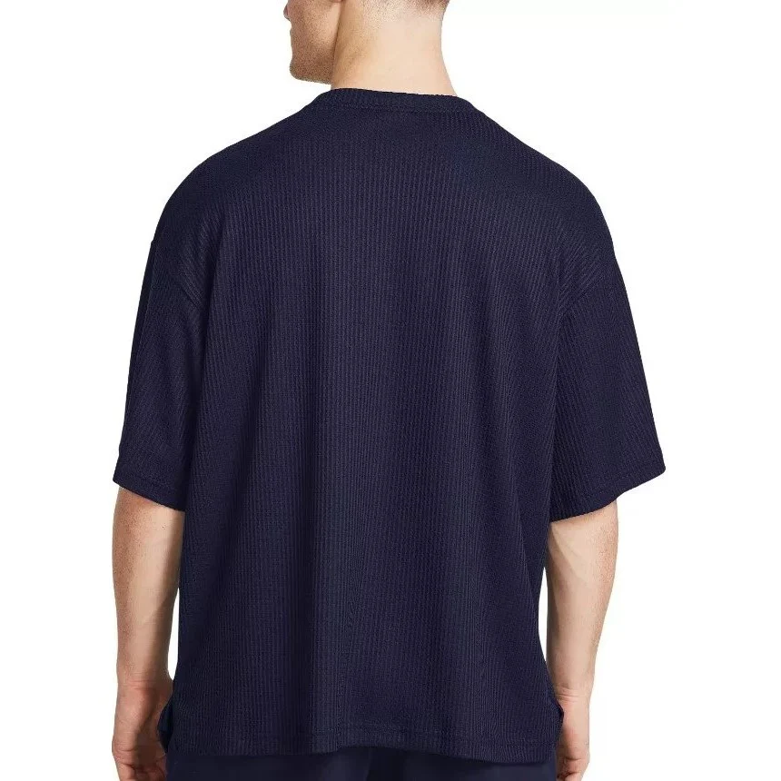 Under Armour Rival Waffle Crew T-Shirt Men's (Navy 410) - Image 2