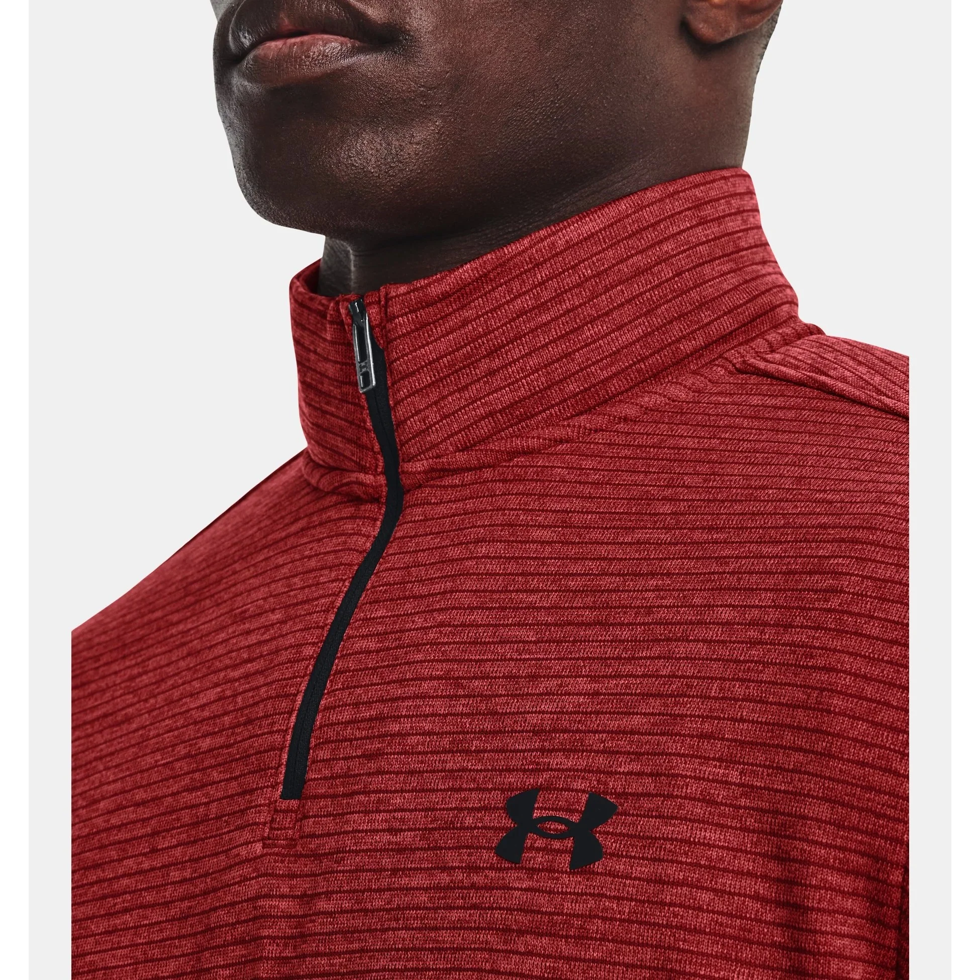 Under Armour Storm Sweater Fleece Quarter Zip (Red Black 610) - Image 2