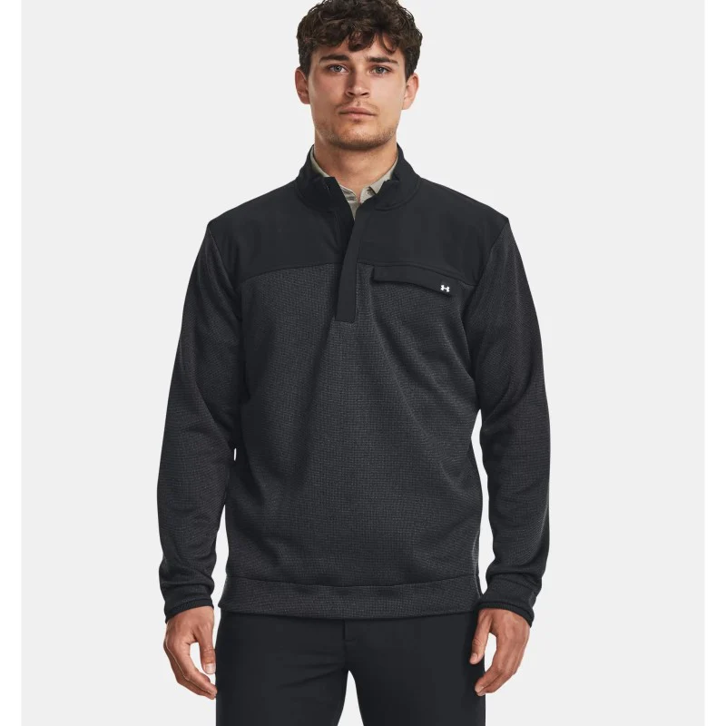 Under Armour Storm SweaterFleece Half Zip Top Men's (Black 001)