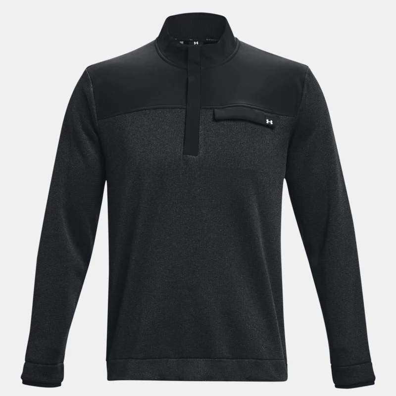 Under Armour Storm SweaterFleece Half Zip Top Men's (Black 001) - Image 4
