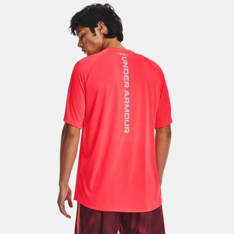 Under Armour Tech Reflective T-Shirt Men's (Red 628) - Image 2