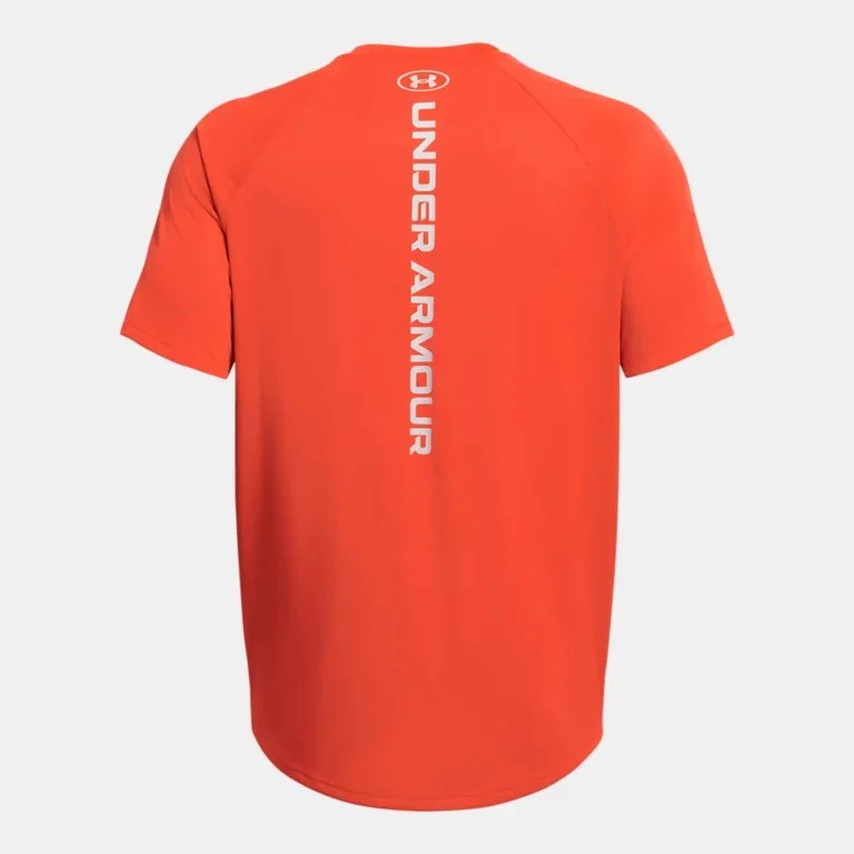 Under Armour Tech Reflective T-Shirt Men's (Phoenix Fire 296) - Image 2
