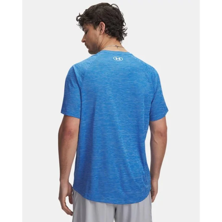 Under Armour Tech Textured T-Shirt Men's (Blue 402) - Image 3