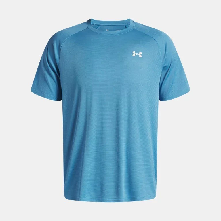 Under Armour Tech Textured T-Shirt Men's (Blue 453) - Image 3