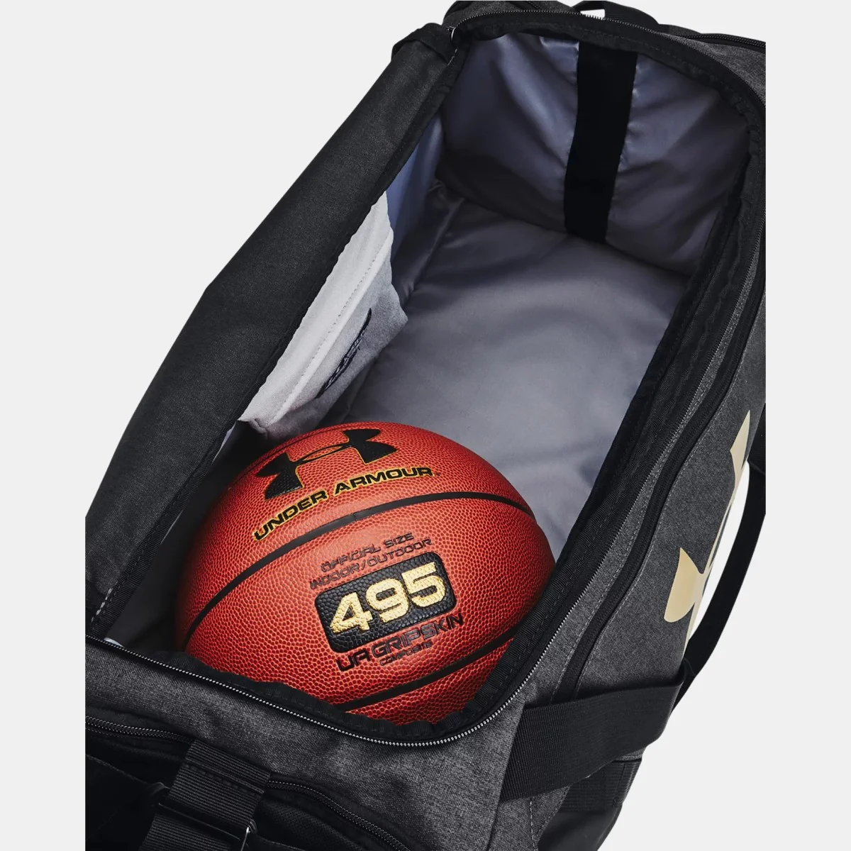 Under Armour Undeniable 5.0 Medium Duffle Bag (Black Gold 002) - Image 3