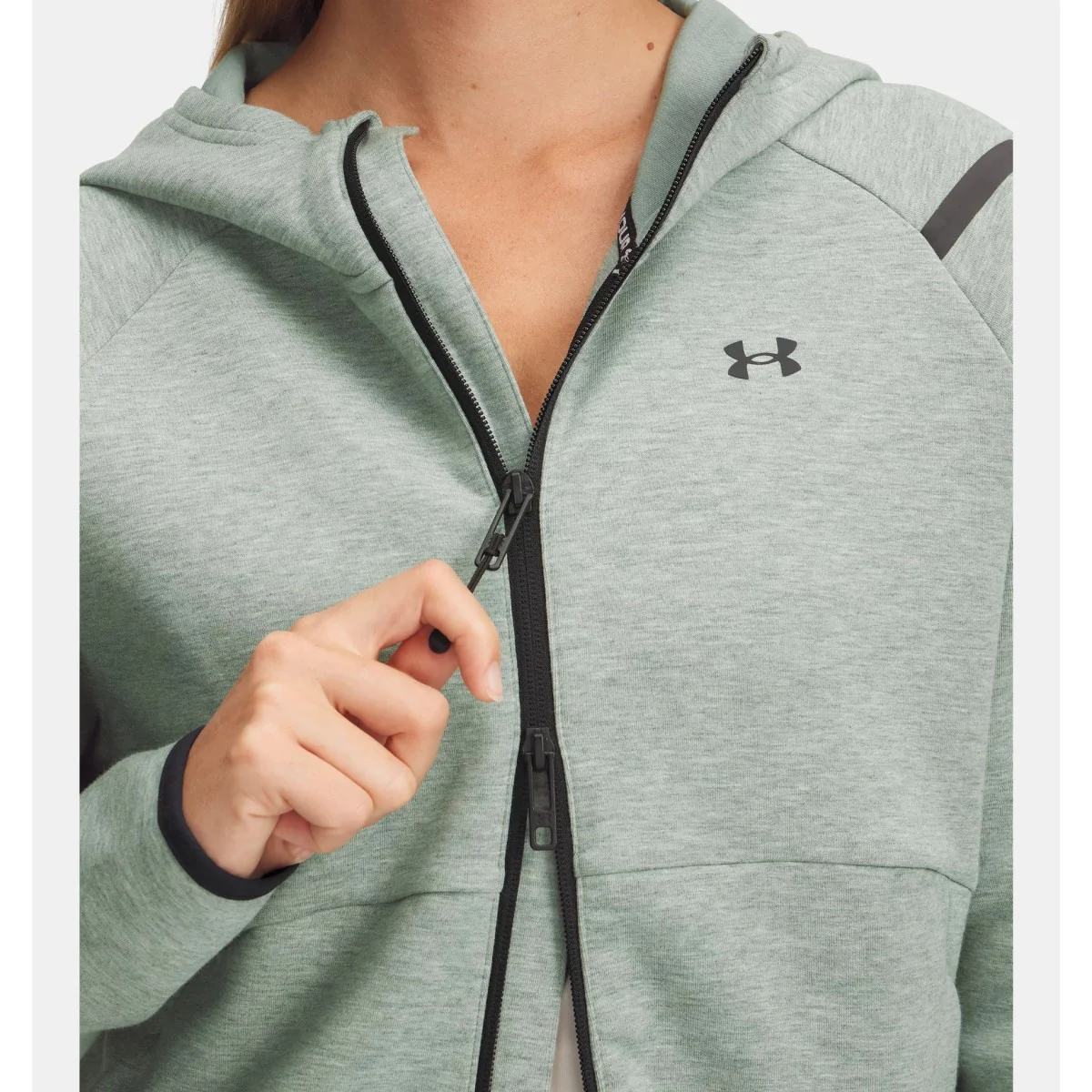 Under Armour Unstoppable Fleece Hoodie Women's (Green 648) - Image 2