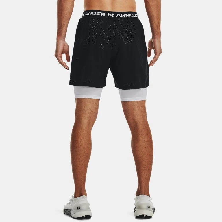 Under Armour Vanish Woven 2 in 1 Shorts Men's (Black White 001) - Image 3